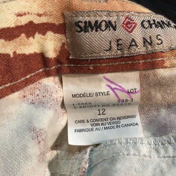 SIMON CHANG sz12 womens cotton pants, denim cut & feel. Never worn. - Picture 7 of 9